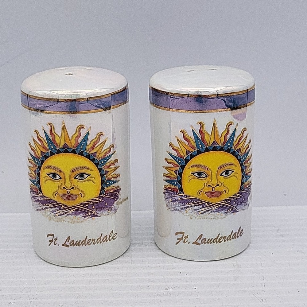 Ft Lauderdale Salt and pepper Shakers Souvenir -  Sunrise Over The Beach